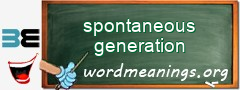 WordMeaning blackboard for spontaneous generation